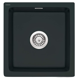 Zlewozmywak ceramiczny 1-komorowy nero stal ZCB N103