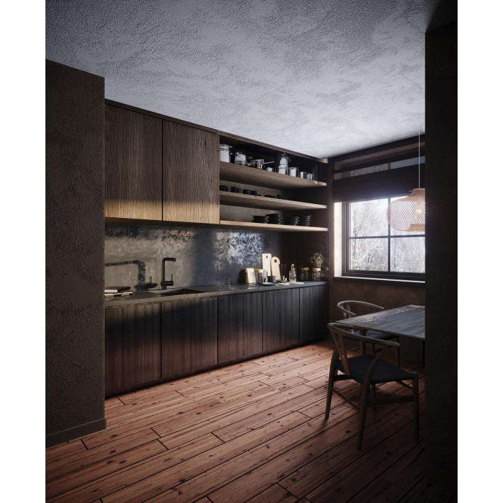 Zlewozmywak ceramiczny 1-komorowy nero stal ZCB N103