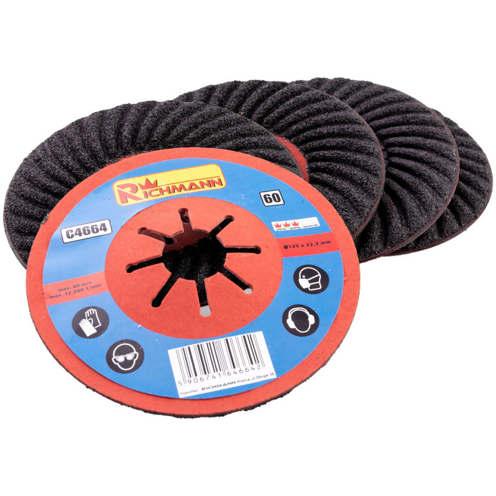 Tarcza półelastyczna fibra 125 mm P80
