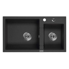 Zlewozmywak granitowy 2-komorowy - Space-Saver