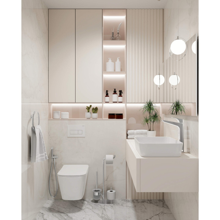 Zestaw WC podtynkowy 6 w 1 biały bianco CDYA6ZPW