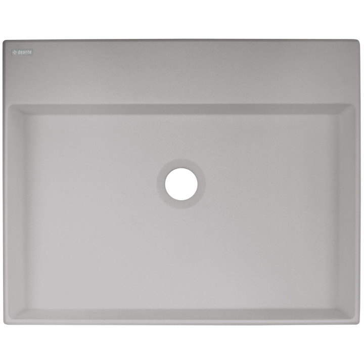Umywalka granitowa nablatowa z miejscem na baterię - 500x400 mm szary metalik CQR SU5S