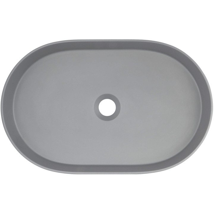 Umywalka granitowa nablatowa szary metalik CQS SU6S