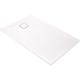 Brodzik granitowy prostokątny 120x70 cm biały KQR A73B