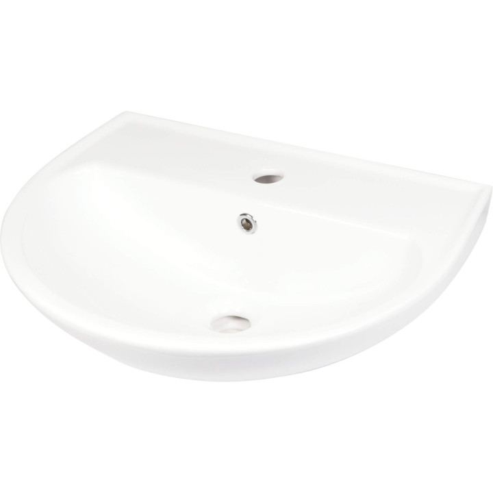 Umywalka ceramiczna ścienna z miejscem na baterię biały CDJ 6U5W