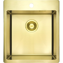 Zlewozmywak stalowy 1-komorowy złoty szczotkowany złoty szczotkowany ZPO R10A