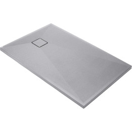 Brodzik granitowy prostokątny 90x70 cm szary metalik KQR S71B