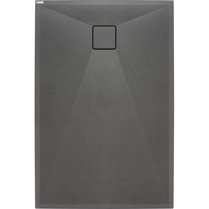 Brodzik granitowy prostokątny 120x70 cm antracyt metalik KQR T73B