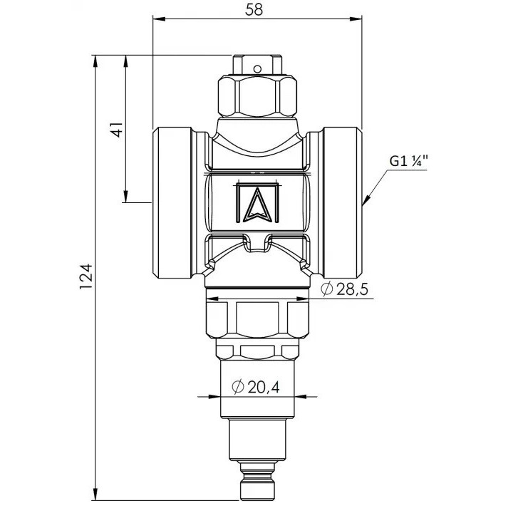 Zawór antyzamrożeniowy AAV 300, G1 1/4", PN10, Kvs 70 m3/h, temp. otwarcia 3°C