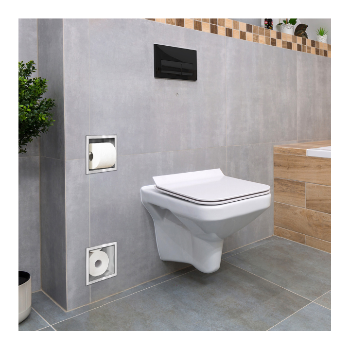 WALL-BOX PAPER 2 Inox - Magazynek z podajnikiem papieru