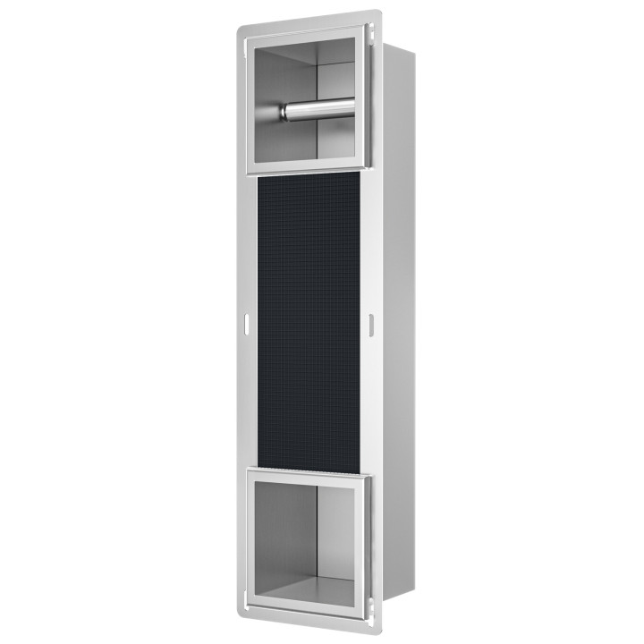 WALL-BOX PAPER 2 Inox - Magazynek z podajnikiem papieru