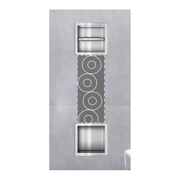 WALL-BOX PAPER 2 Inox - Magazynek z podajnikiem papieru