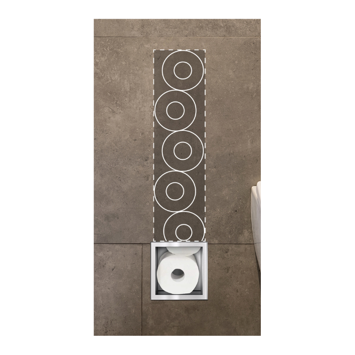 WALL-BOX PAPER 3 - Magazynek na papier INOX