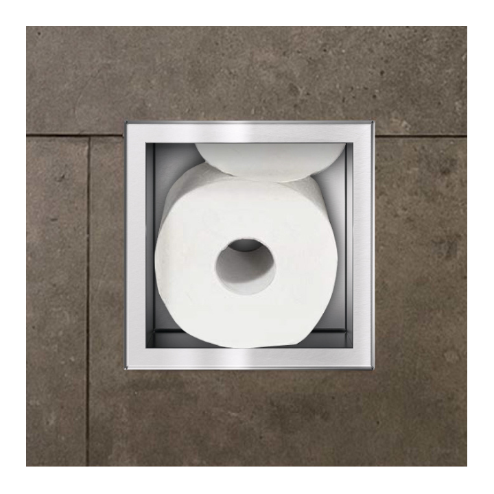 WALL-BOX PAPER 3 - Magazynek na papier INOX