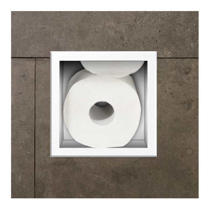WALL-BOX PAPER-3 White - Magazynek na papier biały