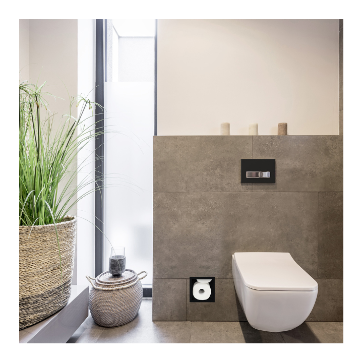 WALL-BOX PAPER-3 Black - Magazynek na papier czarny