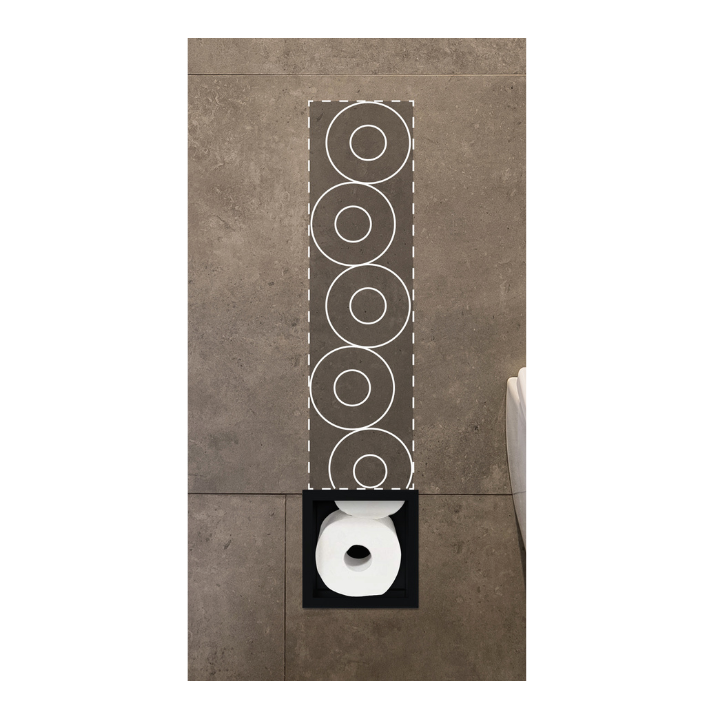 WALL-BOX PAPER-3 Black - Magazynek na papier czarny
