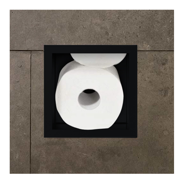 WALL-BOX PAPER-3 Black - Magazynek na papier czarny