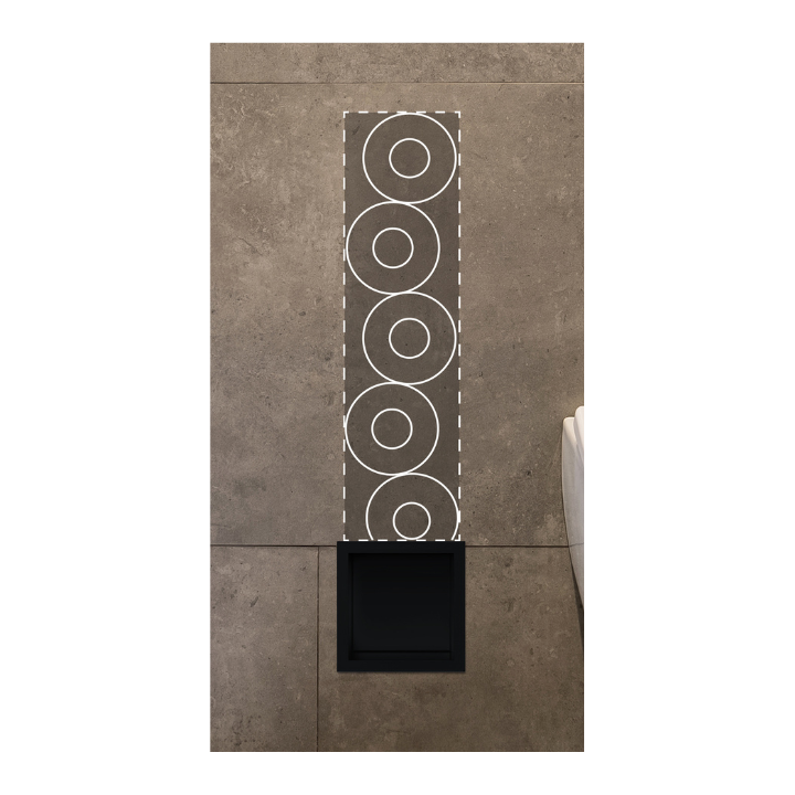 WALL-BOX PAPER-3 Black - Magazynek na papier czarny