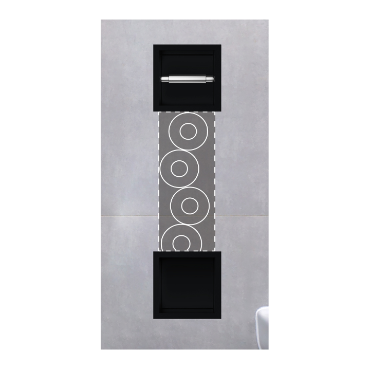 WALL-BOX PAPER 2 Black - Magazynek z podajnikiem papieru czarny