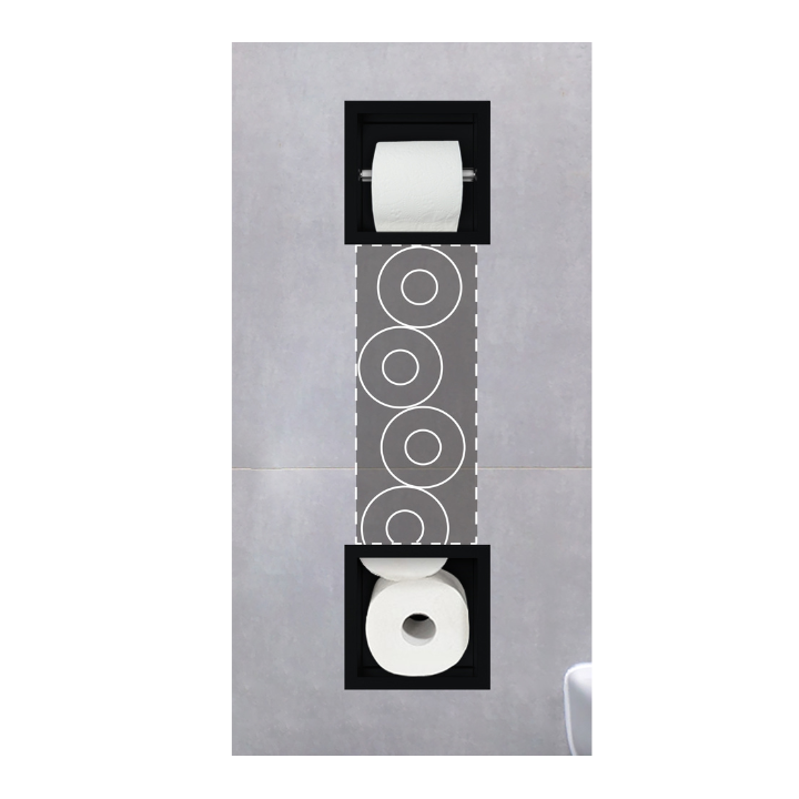 WALL-BOX PAPER 2 Black - Magazynek z podajnikiem papieru czarny