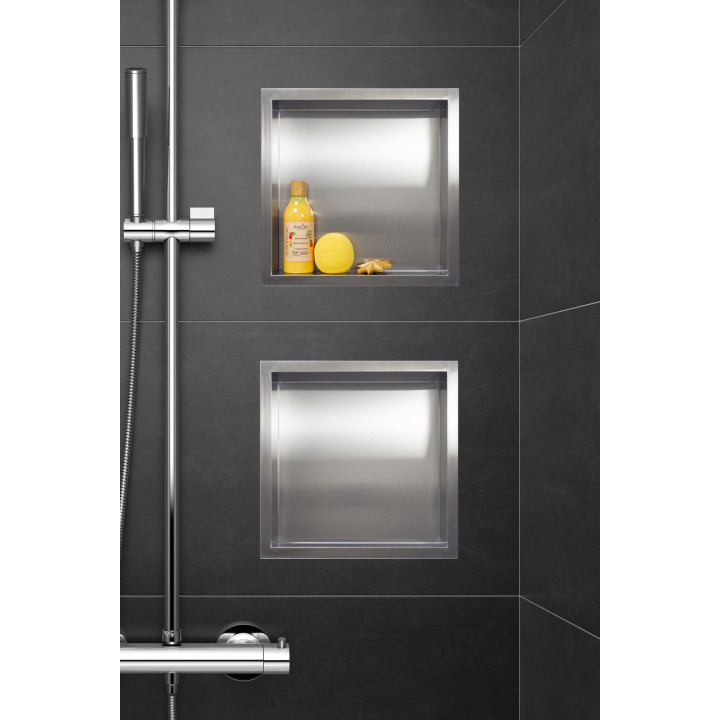 WALL-BOX ONE - Półka wnękowa INOX 30x30x10 cm