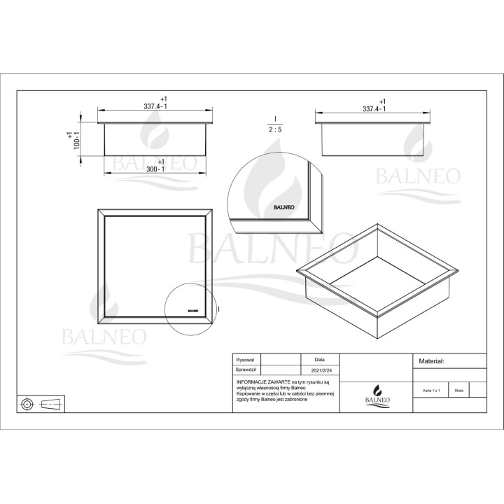 WALL-BOX ONE White - Półka pojedyncza biała 30x30x10 cm