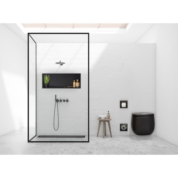 WALL-BOX ONE Black - Półka pojedyncza czarna 90x30x7 cm