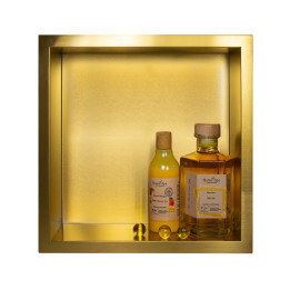 WALL-BOX ONE Gold / Brass - Półka pojedyncza złota 30x30x10 cm