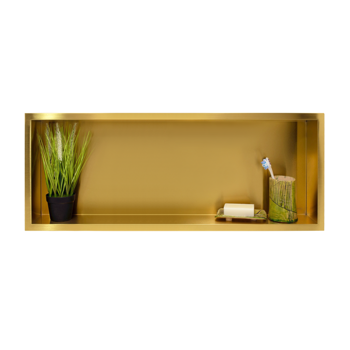 WALL-BOX ONE Gold / Brass - Półka pojedyncza złota 90x30x10 cm