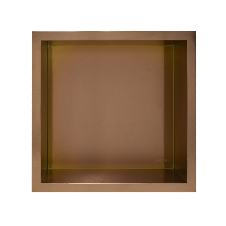 WALL-BOX ONE Copper - Półka pojedyncza miedziana 30x30x7 cm