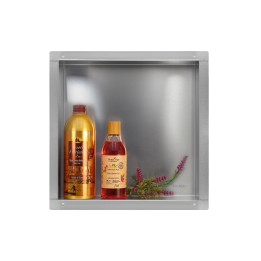 WALL-BOX NO RIM - Półka wnękowa bezramkowa INOX 30x30x7 cm