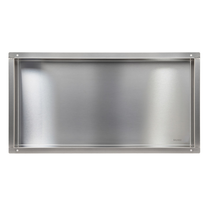 WALL-BOX NO RIM - Półka wnękowa bezramkowa INOX 60x30x7 cm