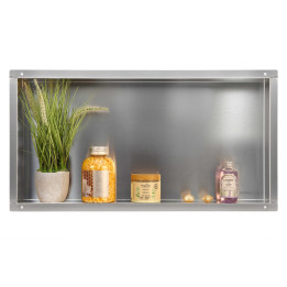 WALL-BOX NO RIM - Półka wnękowa bezramkowa INOX 60x30x10 cm
