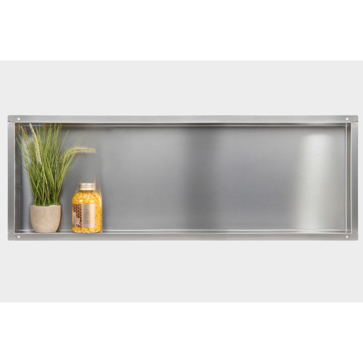 WALL-BOX NO RIM - Półka wnękowa bezramkowa INOX 90x30x10 cm