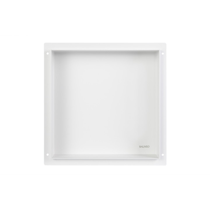 WALL-BOX No Rim White - Półka wnękowa bezramkowa biała 30x30x10 cm