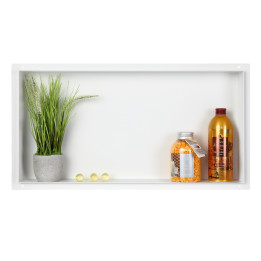 WALL-BOX No Rim White - Półka wnękowa bezramkowa biała 60x30x10 cm