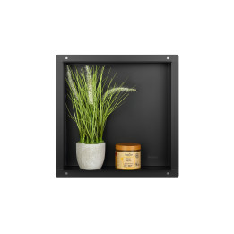 WALL-BOX No Rim Black - Półka wnękowa bezramkowa czarna 30x30x7 cm