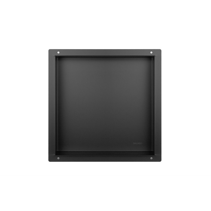 WALL-BOX No Rim Black - Półka wnękowa bezramkowa czarna 30x30x7 cm