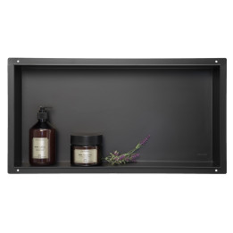 WALL-BOX No Rim Black - Półka wnękowa bezramkowa czarna 60x30x7 cm
