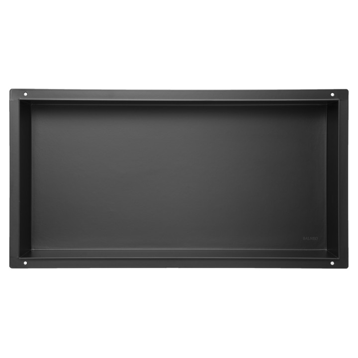 WALL-BOX No Rim Black - Półka wnękowa bezramkowa czarna 60x30x10 cm