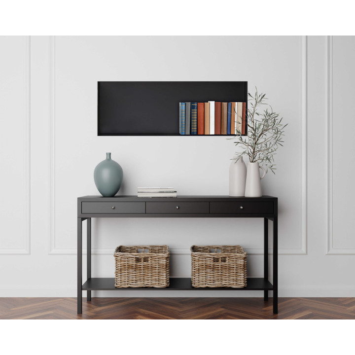 WALL-BOX No Rim Black - Półka wnękowa bezramkowa czarna 90x30x7 cm
