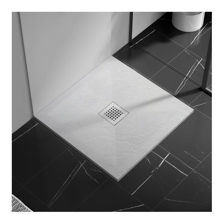 Stone Tray - Brodzik kompozytowy "F" Biały 90x90x2,5