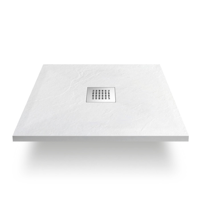 Stone Tray - Brodzik kompozytowy "F" Biały 90x90x2,5