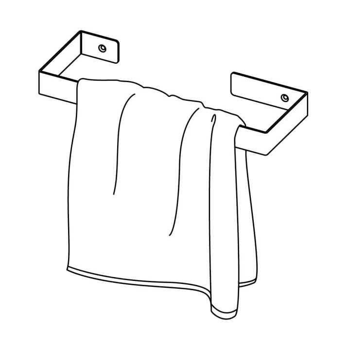 Wieszak ścienny na ręcznik - 30 cm bianco ADM A611