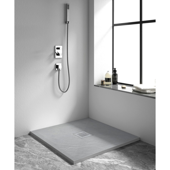 Stone Tray - Brodzik kompozytowy "F" Jasnoszary 80x120x2,5