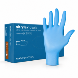 Rękawice nitrylowe niebieskie Mercator Nitrylex Classic Blue rozmiar XL 100 szt.