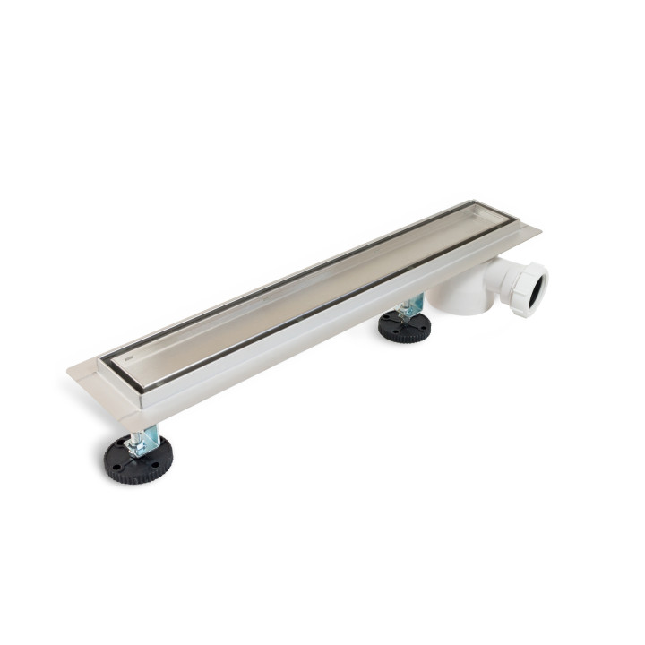 Odpływ boczny 2w1 Odpływ liniowy 80 cm z bocznym syfonem dwustronny chrom