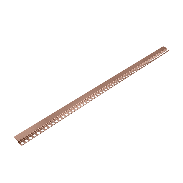 Listwa spadkowa podłogowa czołowa 130 cm miedziana