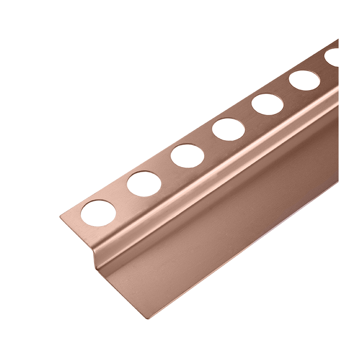 Listwa spadkowa podłogowa czołowa 130 cm miedziana